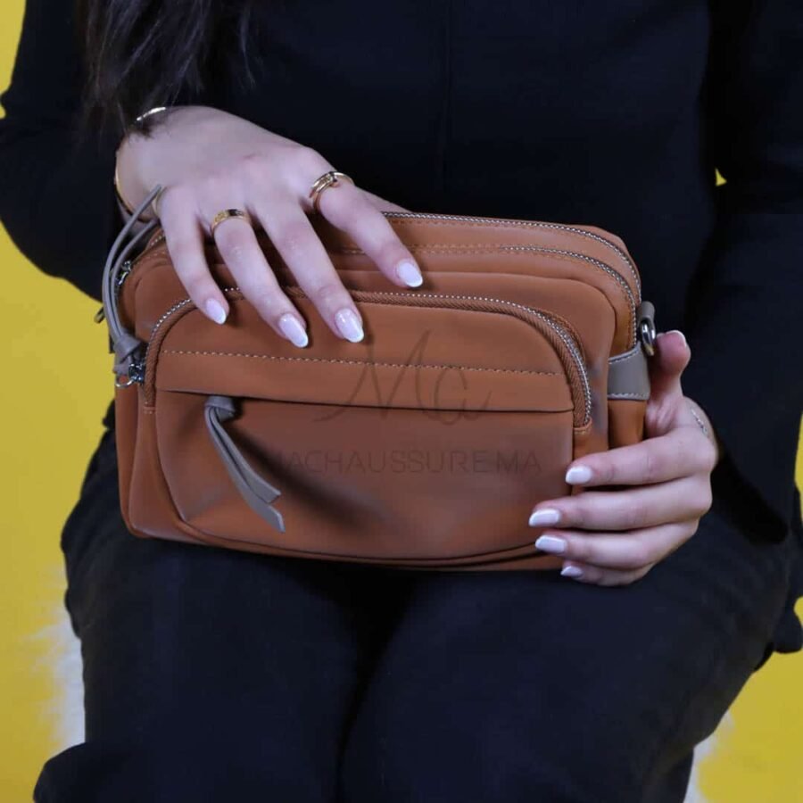 Celesto – Sac à main en Marron-Kaki.