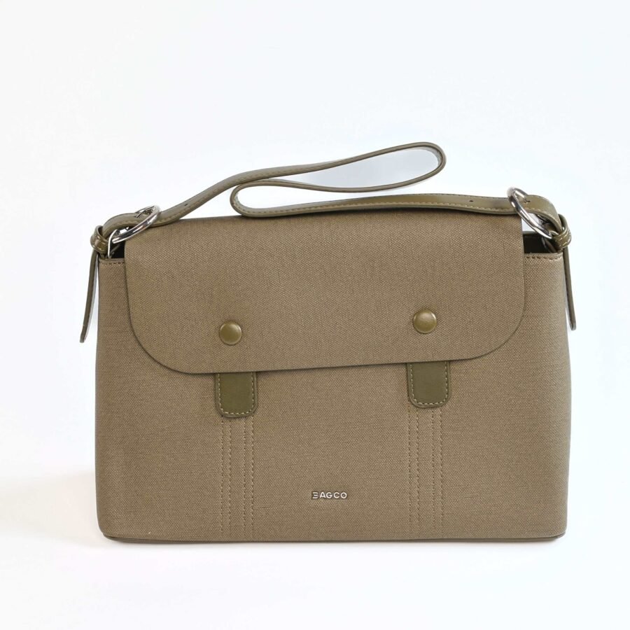 Sac à main beige en toile avec bandoulière amovible, idéal pour un style élégant et pratique. Parfai..
