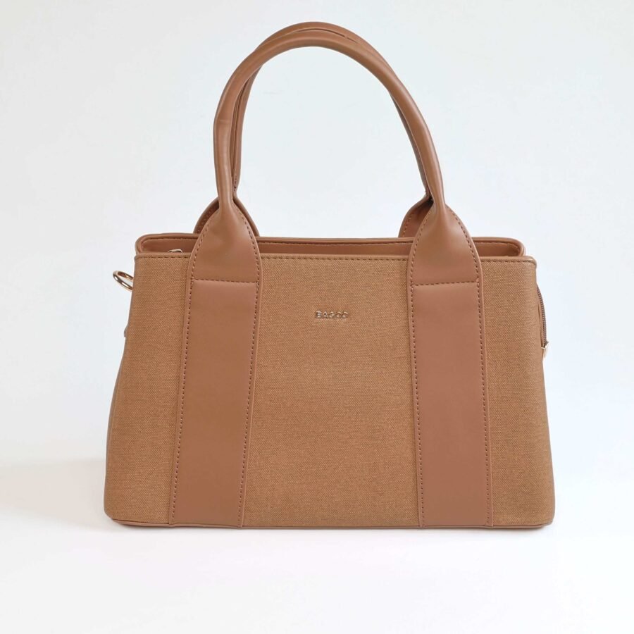 Sac à main en cuir beige, élégant et pratique pour toutes occasions..