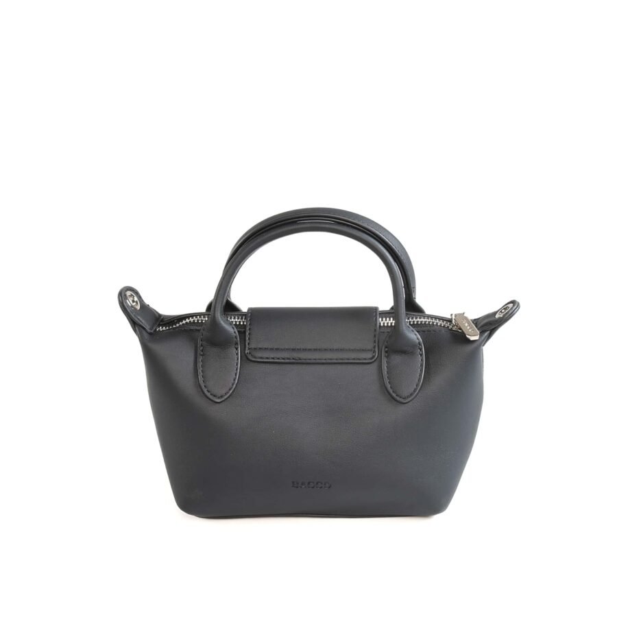 Sac à main en cuir noir élégant pour femmes, parfait pour toutes occasions..