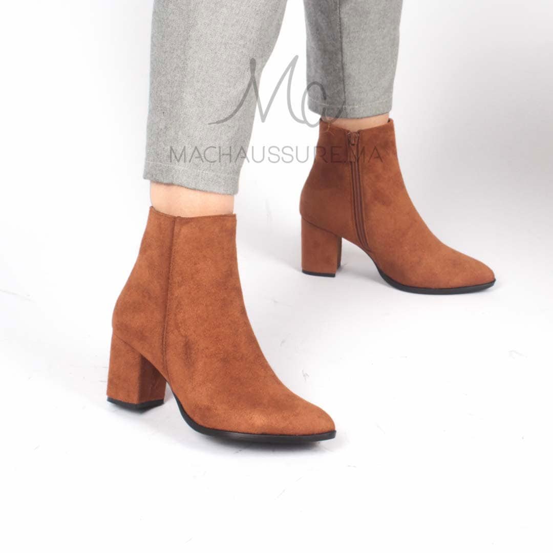 KEYLA - Bottines à talons - TABAC.