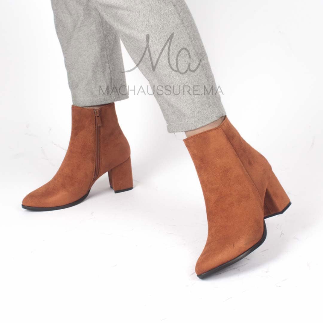 KEYLA - Bottines à talons - TABAC.