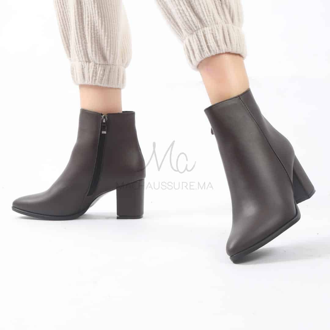 KEYLA - Bottines à talons - Marron.