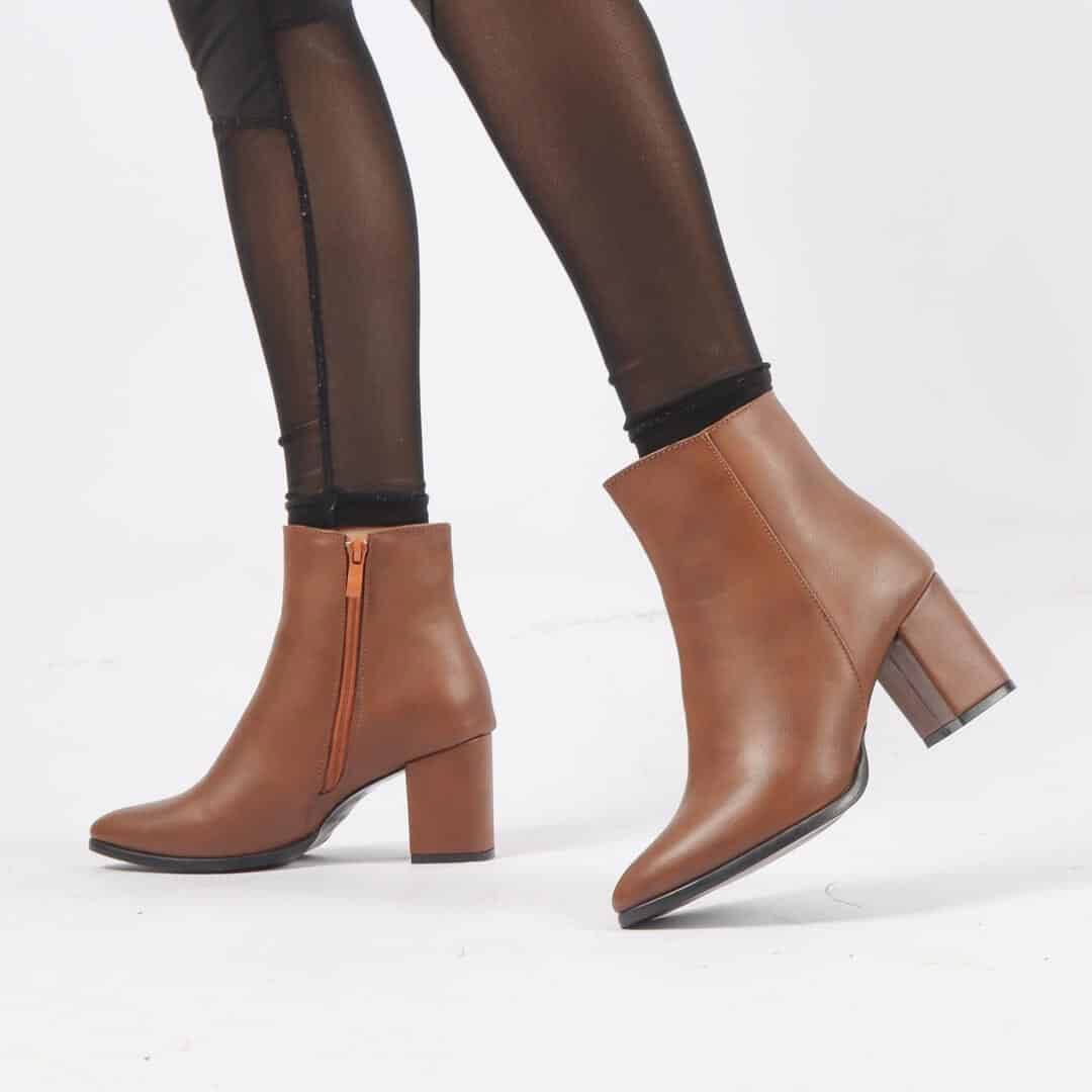 KEYLA - Bottines à talons -Tabac.
