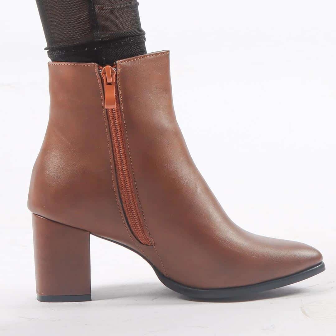 KEYLA - Bottines à talons -Tabac.