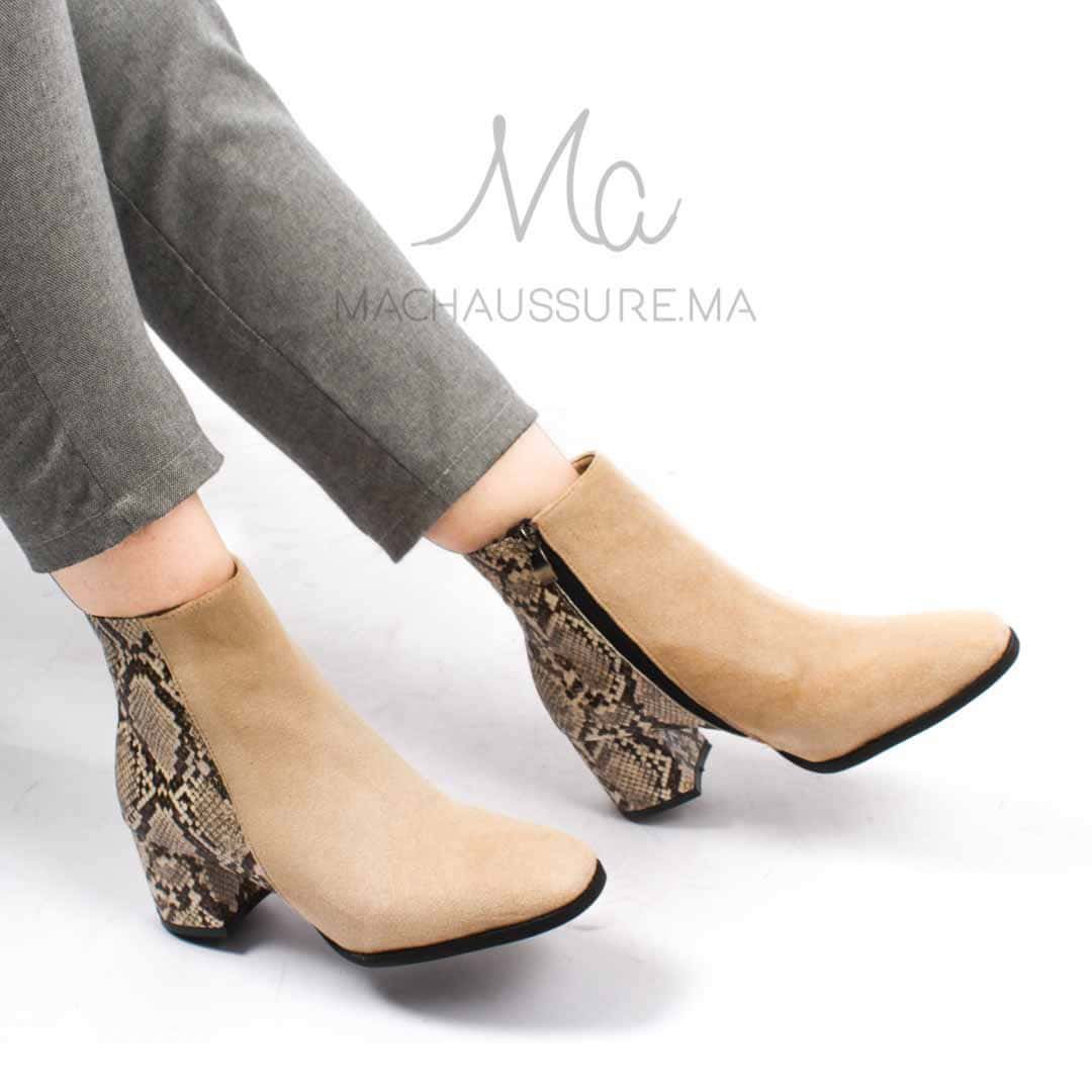 JEFFERY - Bottines à talons - Beige.