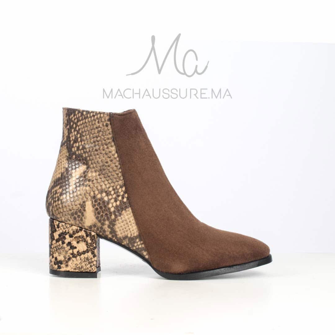 JEFFERY - Bottines à talons - Marron.