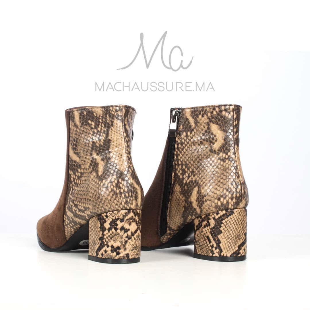 JEFFERY - Bottines à talons - Marron.