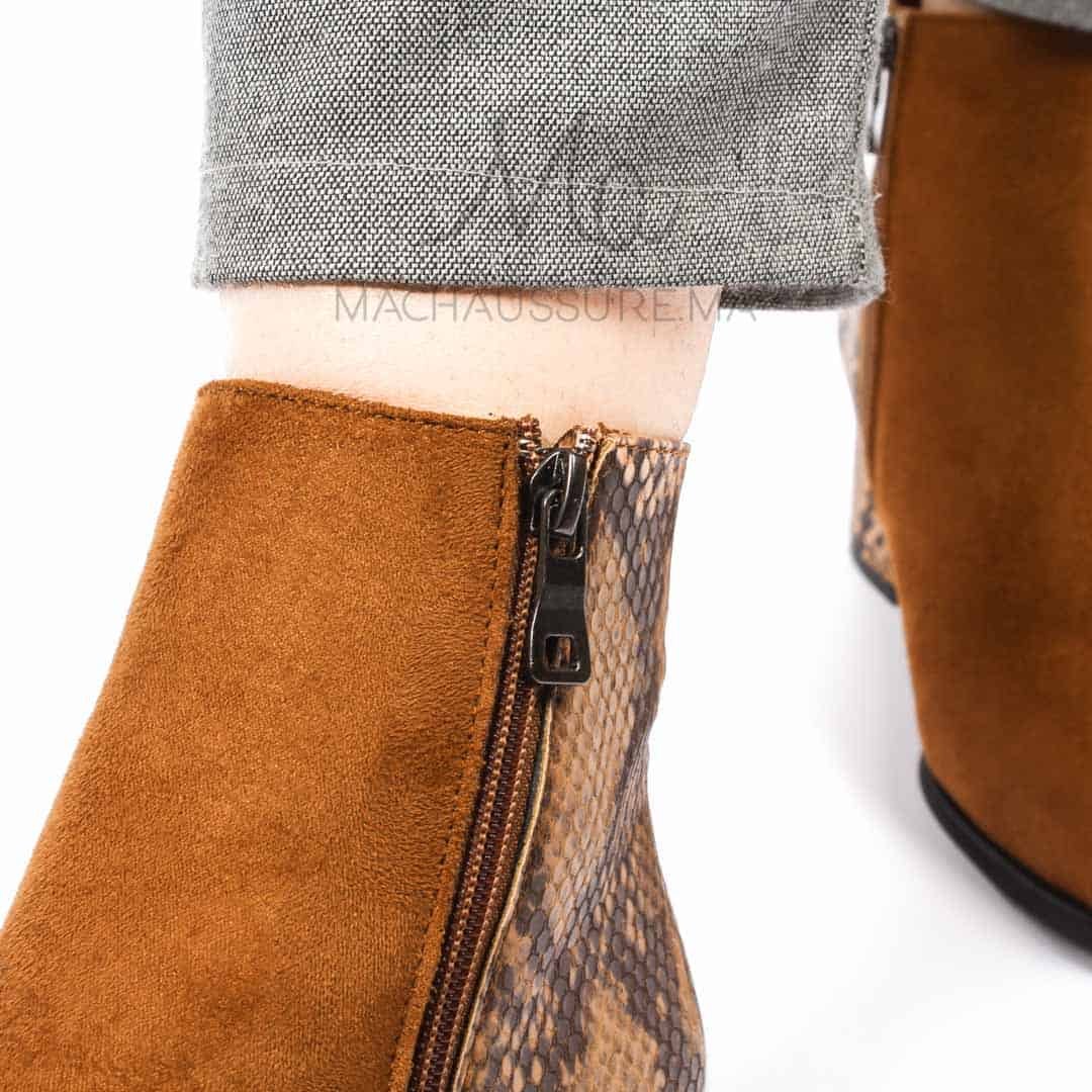 JEFFERY - Bottines à talons - Tabac.