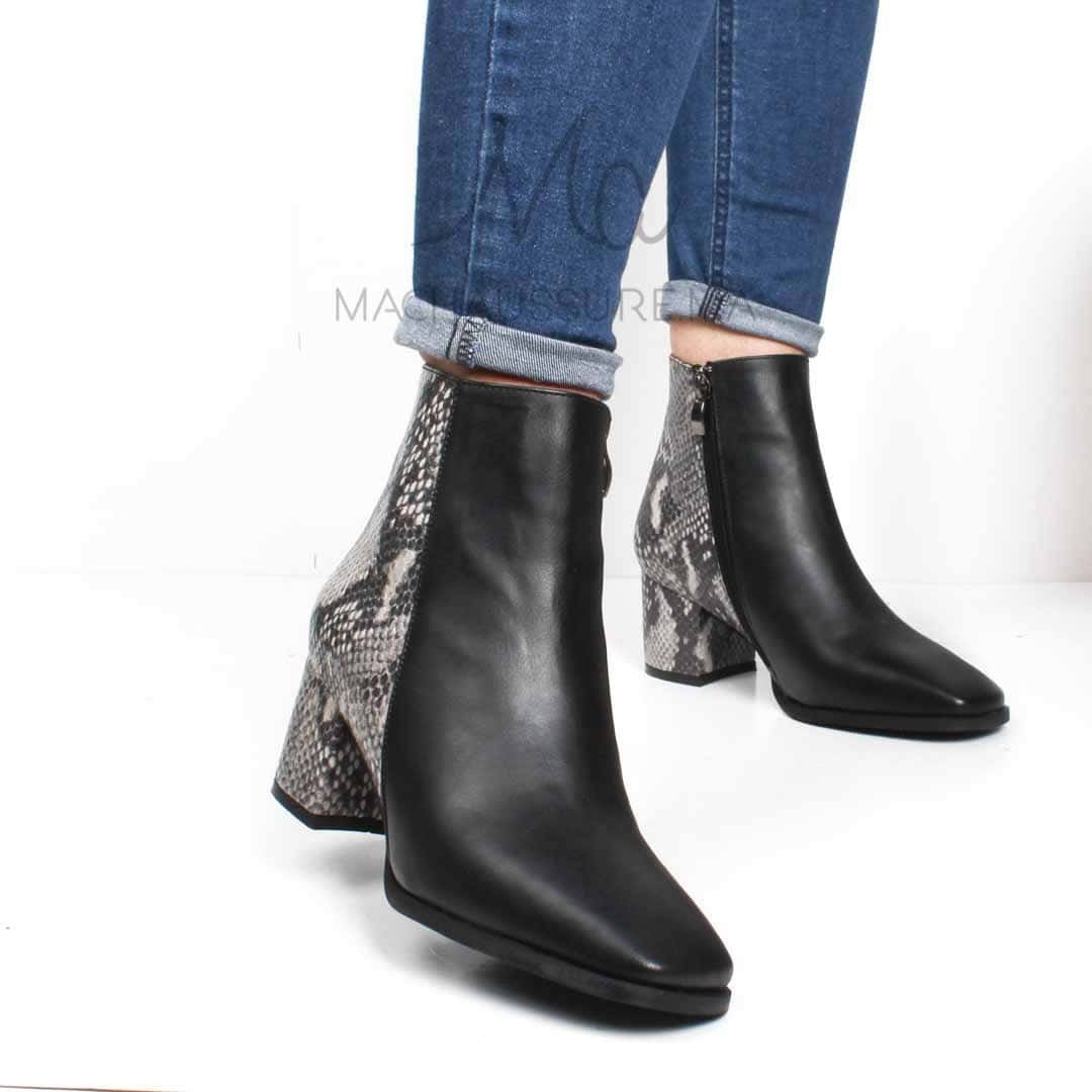 JEFFERY - Bottines à talons - Noir.