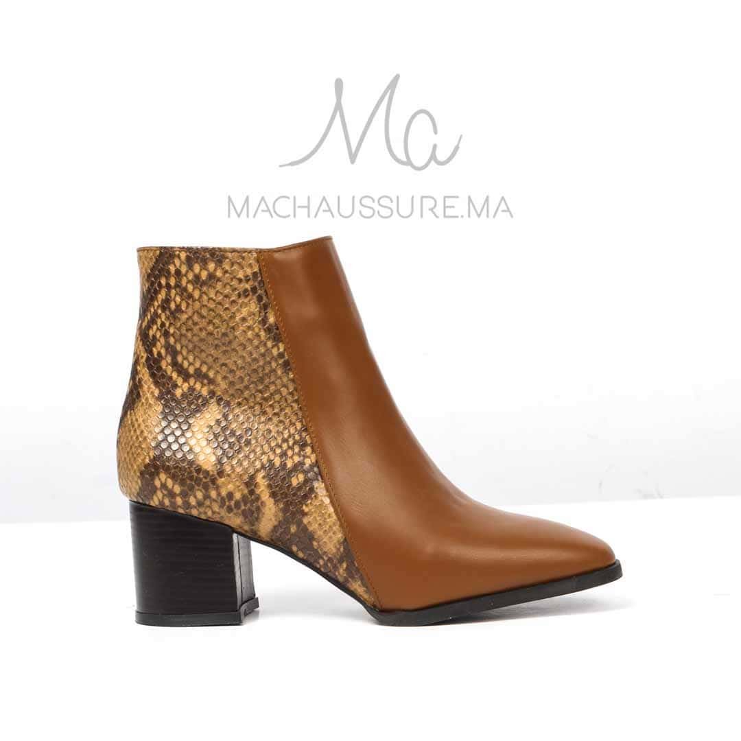 JEFFERY - Bottines à talons - Tabac.