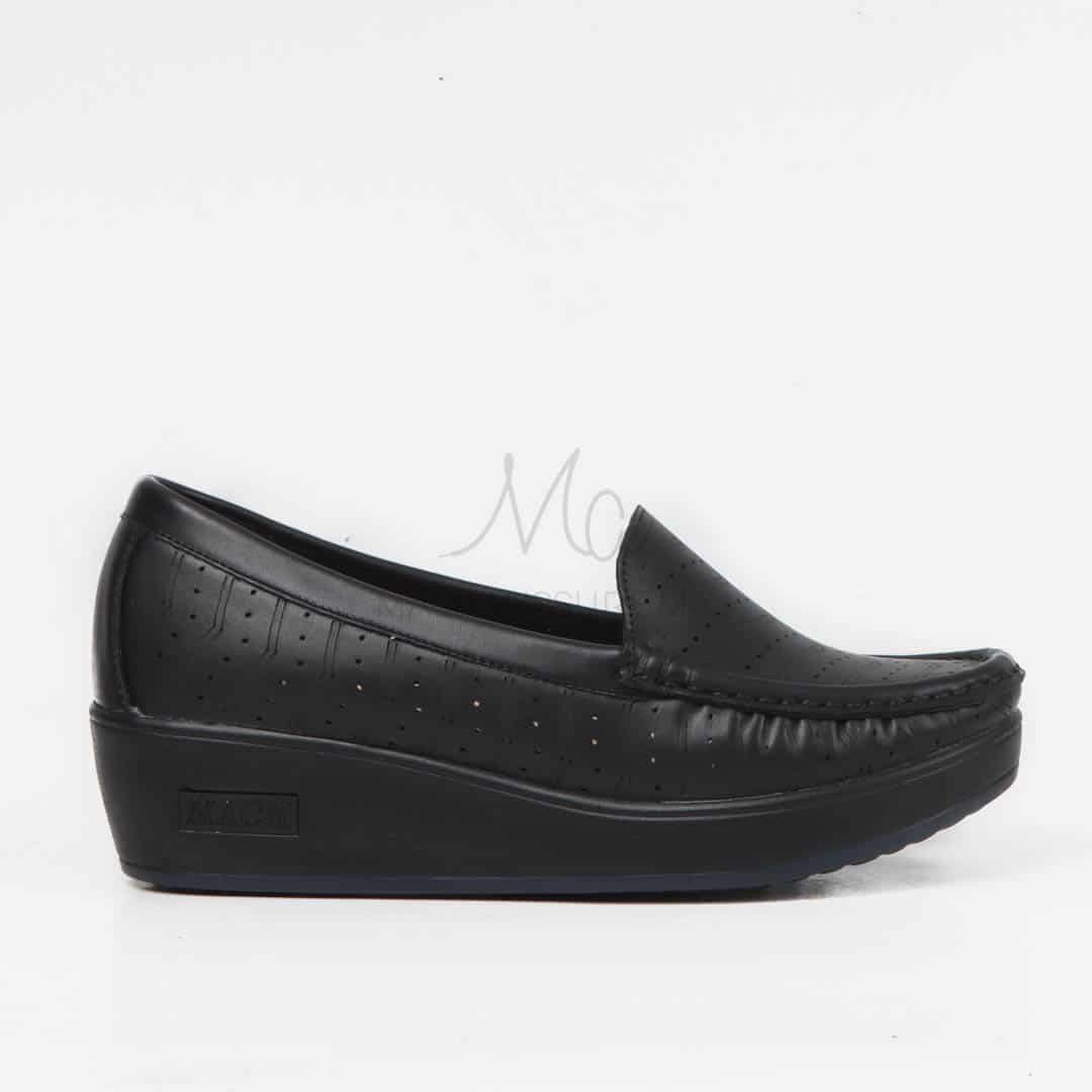 Mocassins Compensées en Noir.