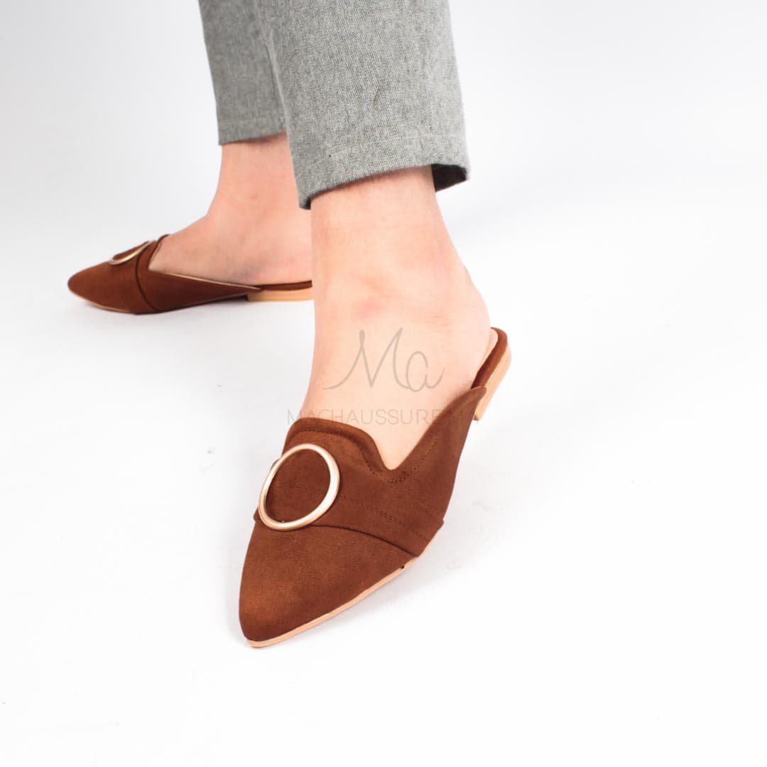 ALINA - Mules en Tabac.