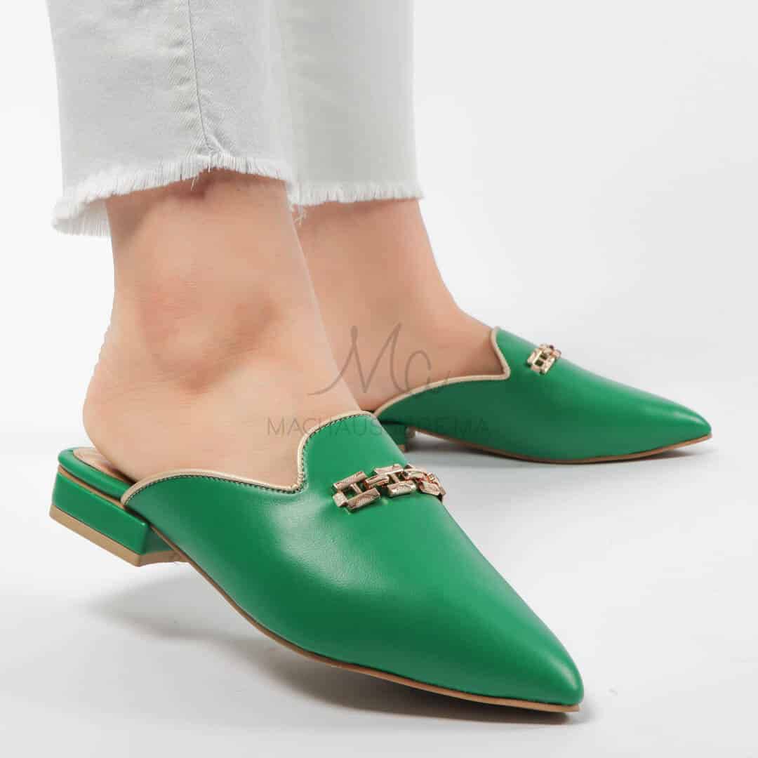 ANJA – Mules Femmes en Vert.