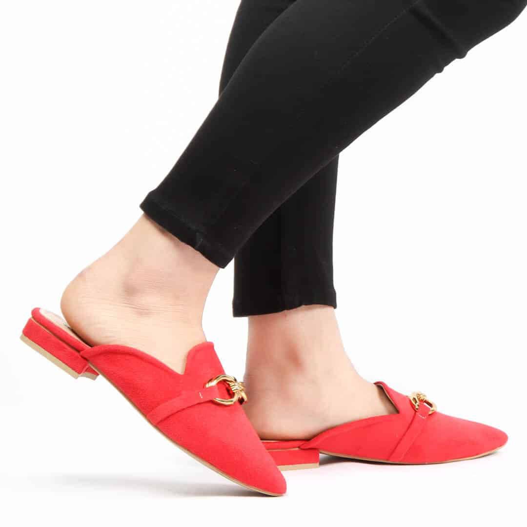 ANJAZ – Mules Femmes en Rouge.