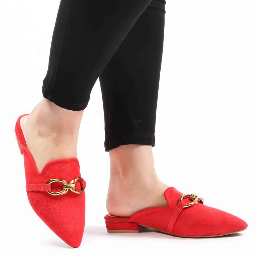 ANJAZ – Mules Femmes en Rouge.