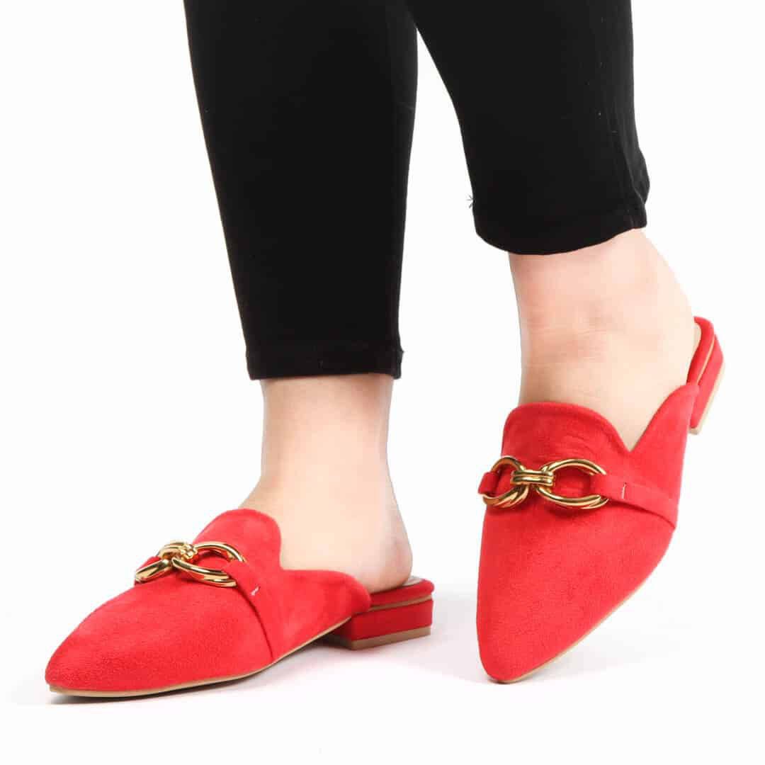 ANJAZ – Mules Femmes en Rouge.