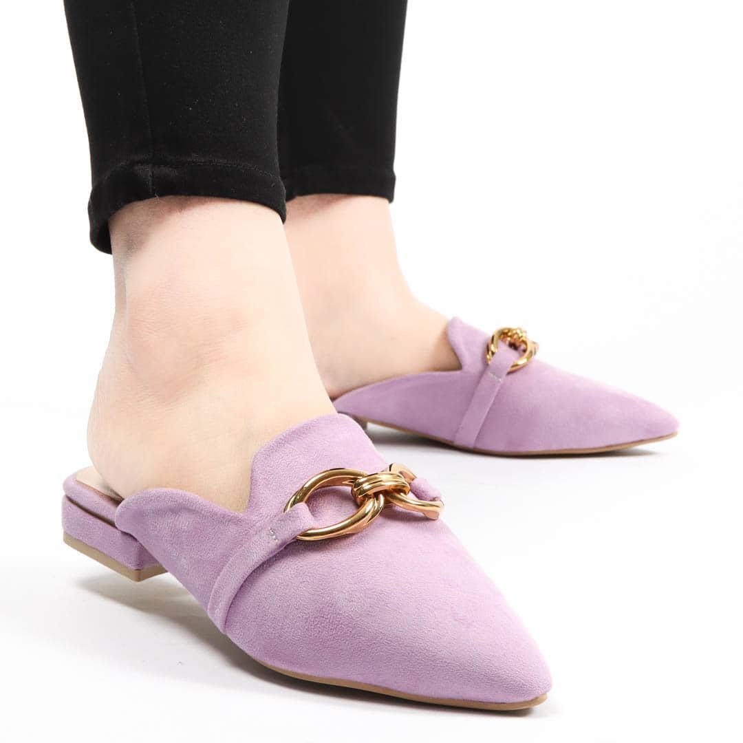 ANJAZ – Mules Femmes en Mauve.