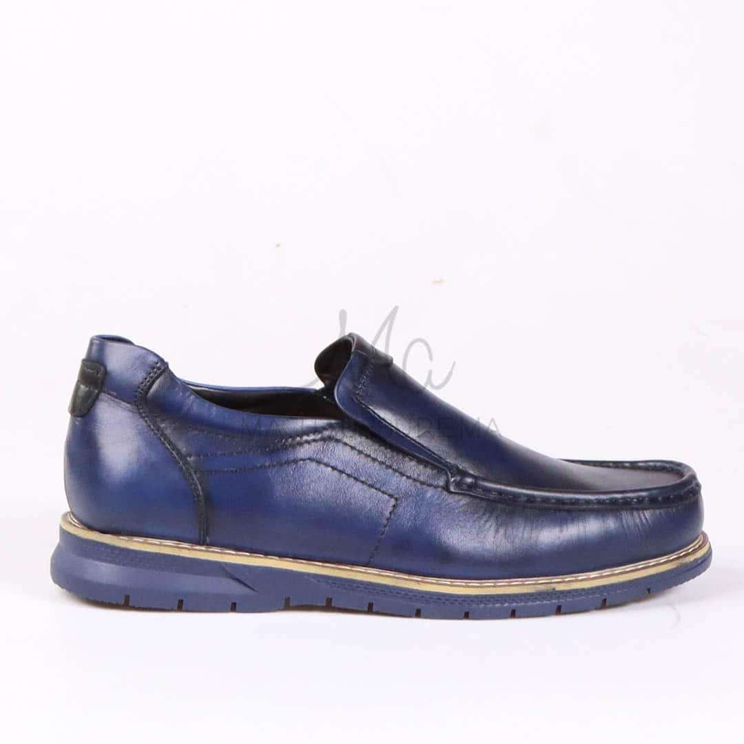 Confort Absolu - Chaussures de ville en cuir Bleu.