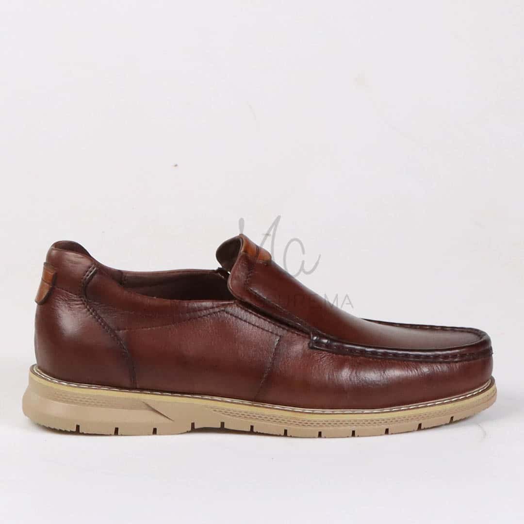 Confort Absolu - Chaussures de ville en cuir Marron.