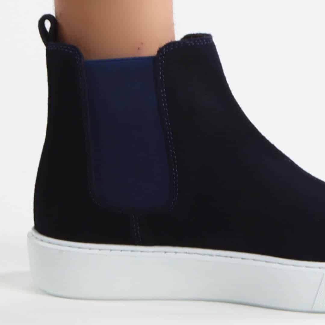 Premium – Boots Daim en Bleu.