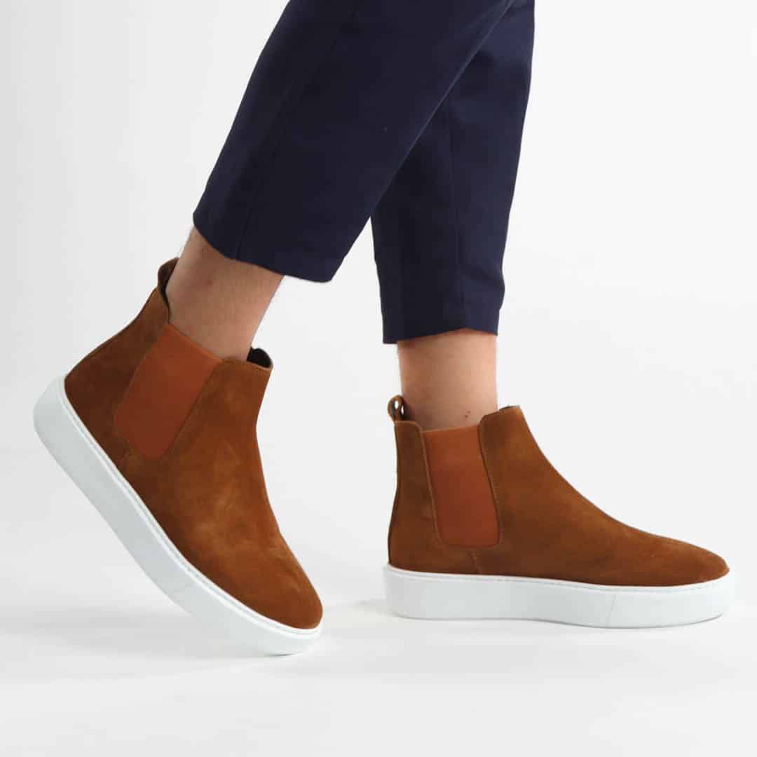 Premium – Boots daim en marron.