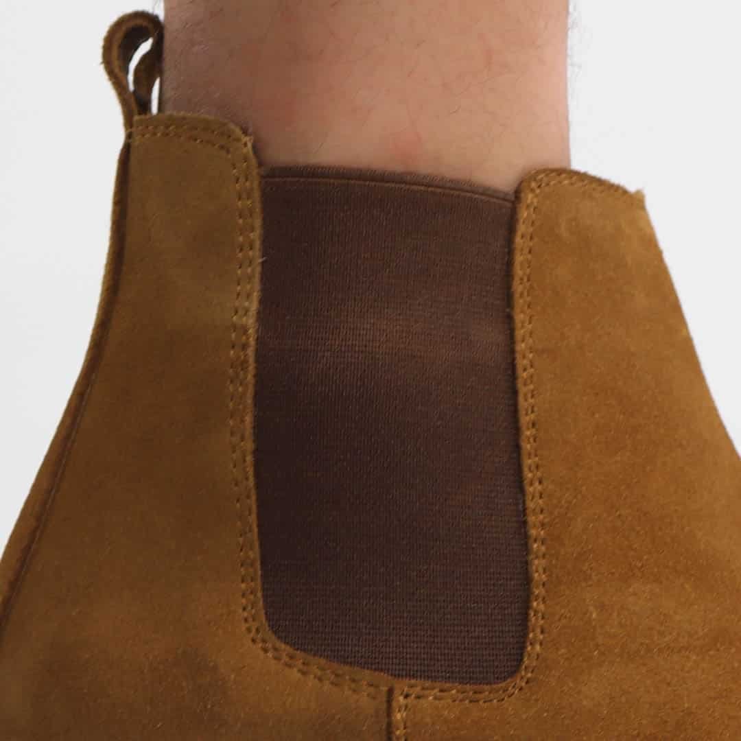 Premium – Boots daim en tabac.