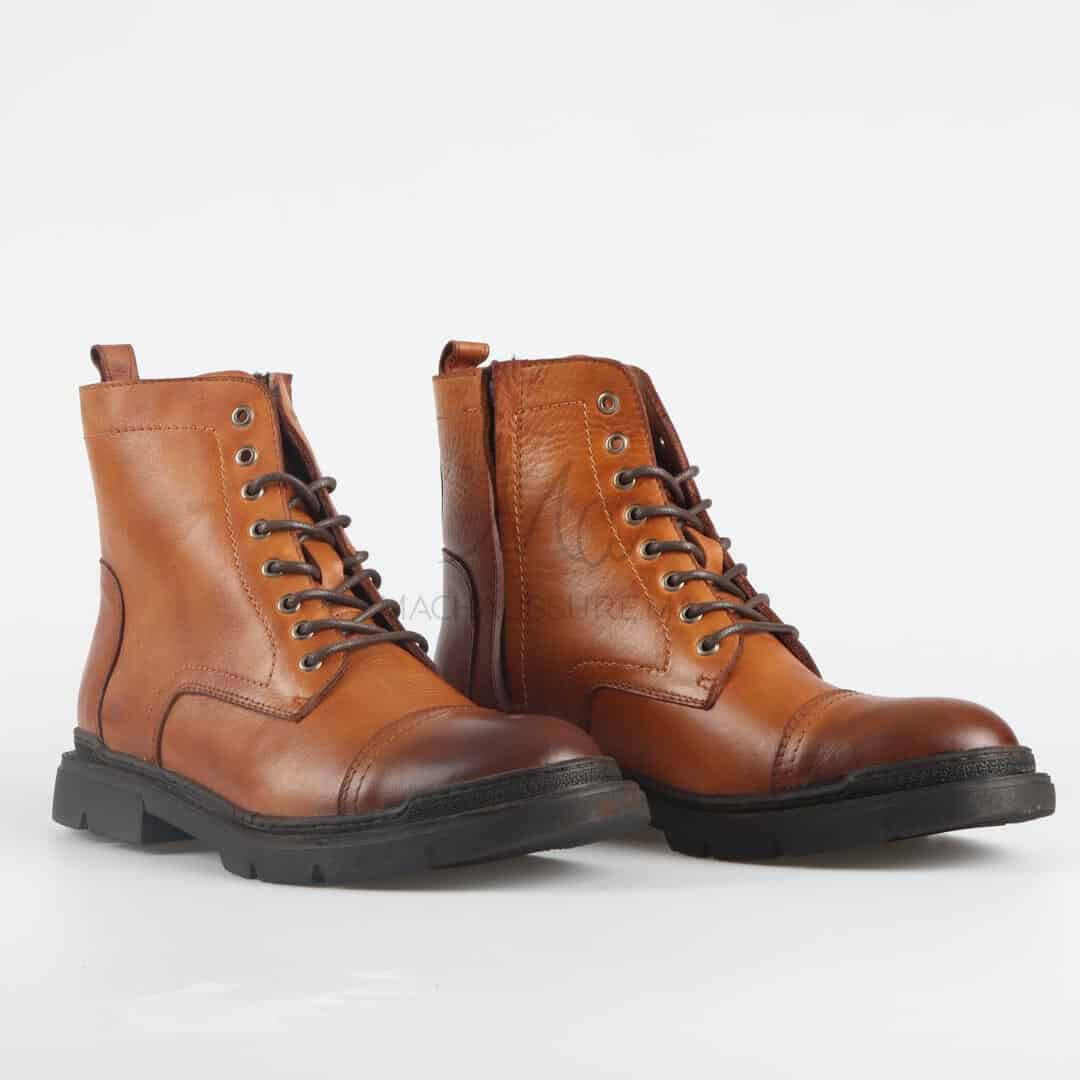 Jayson - Bottines en Tabac.