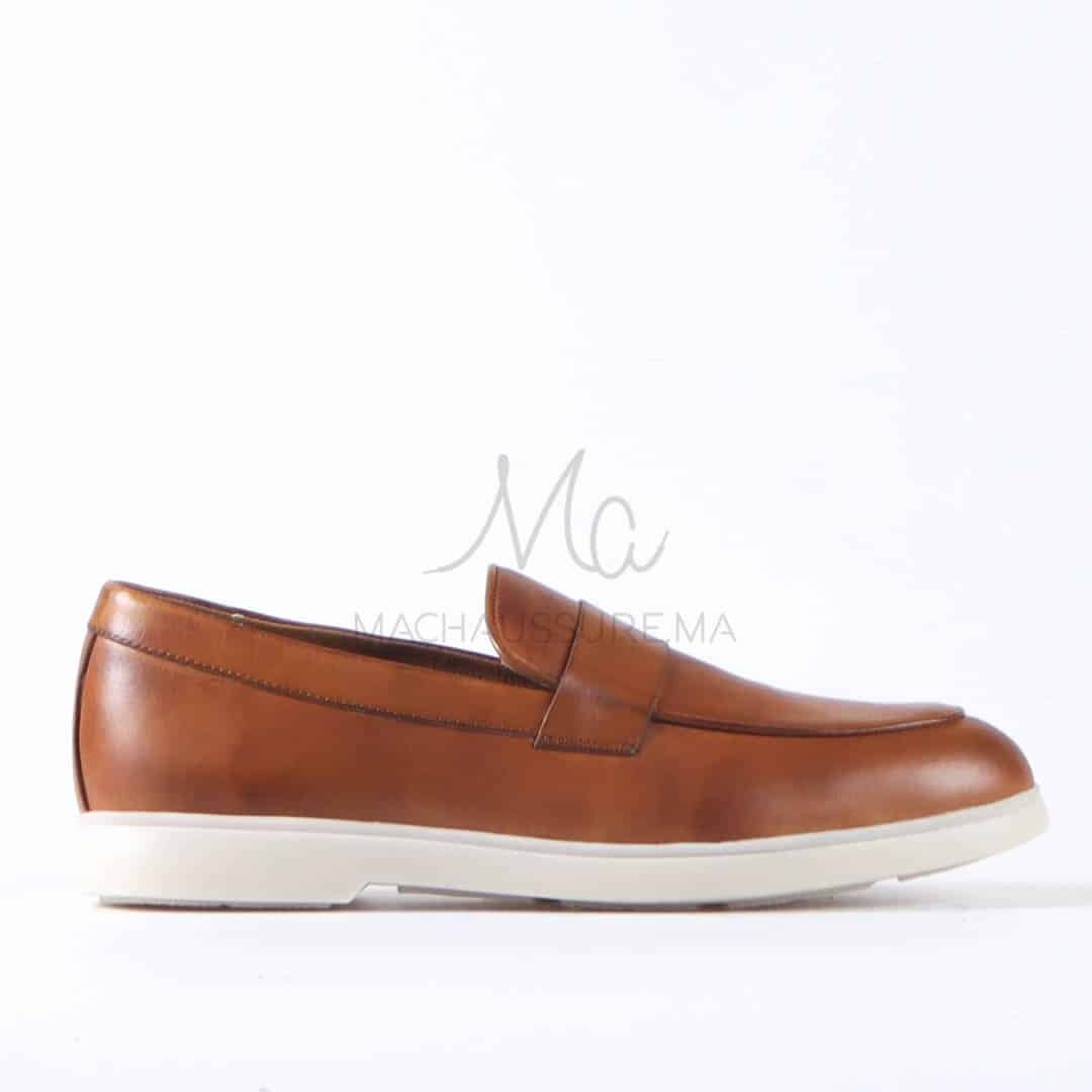 Bruno - Mocassins Hommes en Tabac.