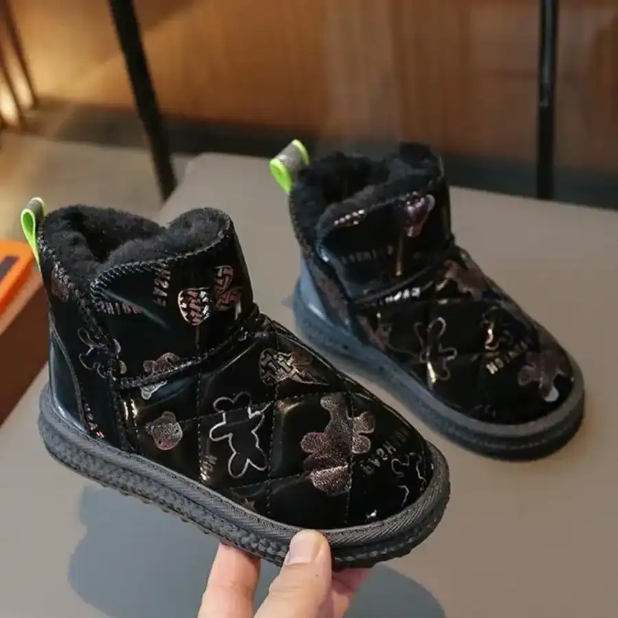 Leopoldo - Bottines imperméables pour fille en Noir.
