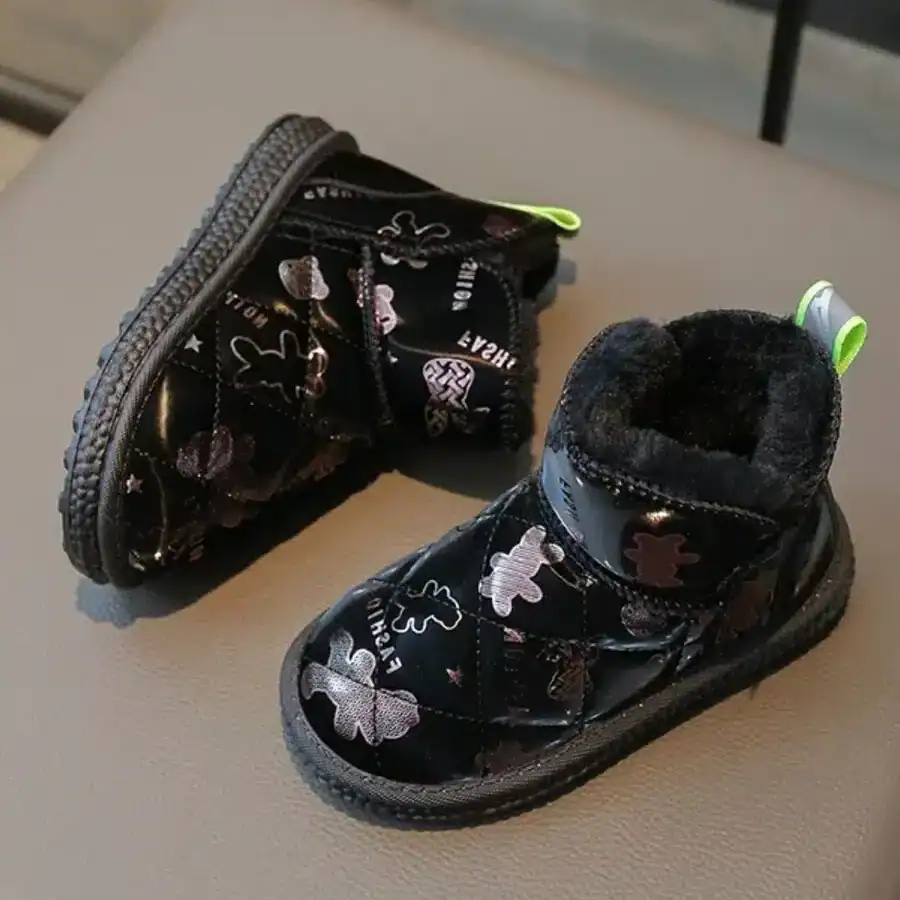 Leopoldo - Bottines imperméables pour fille en Noir.