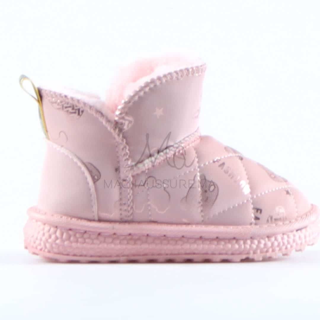 Leopoldo - Bottines imperméables pour fille en Rose.