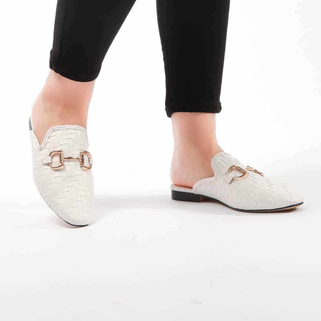 JOSE – Mules Femmes en Blanc.