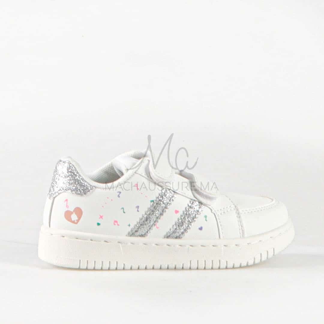 Sweet – Baskets Fille en Argenté.