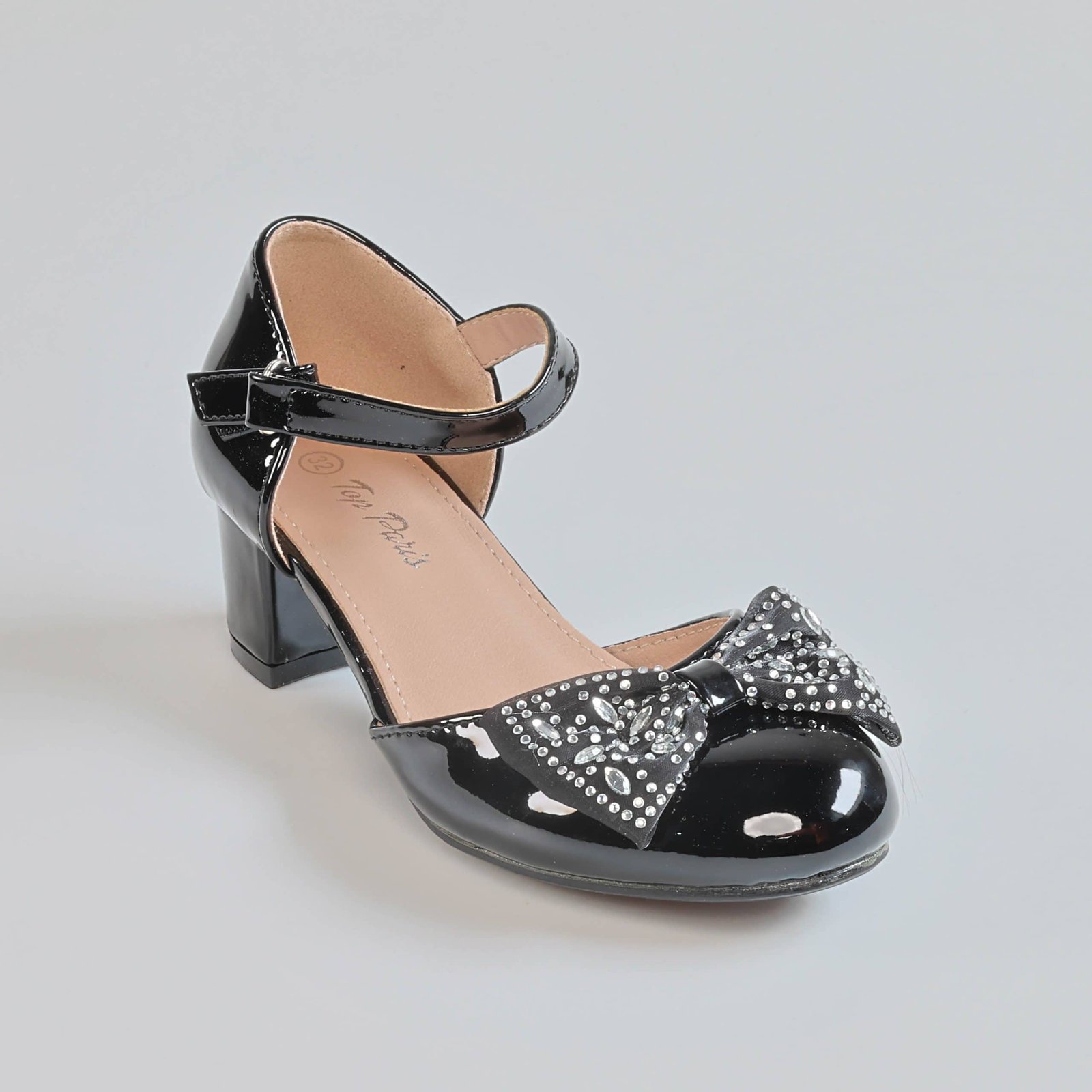 Sweet Heart – Ballerines Fille à talon en Noir.