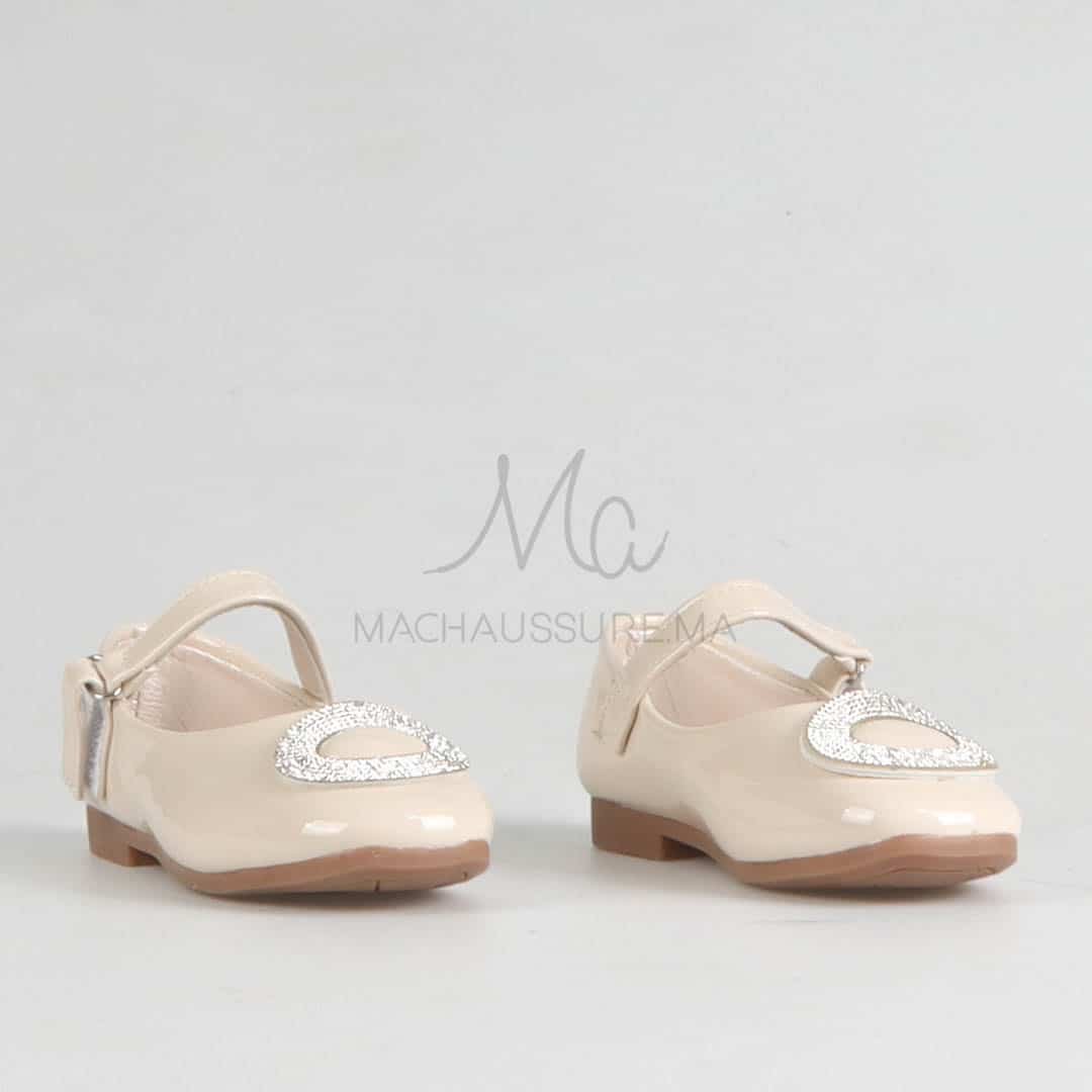 Johana - Ballerines pour fille en Beige.