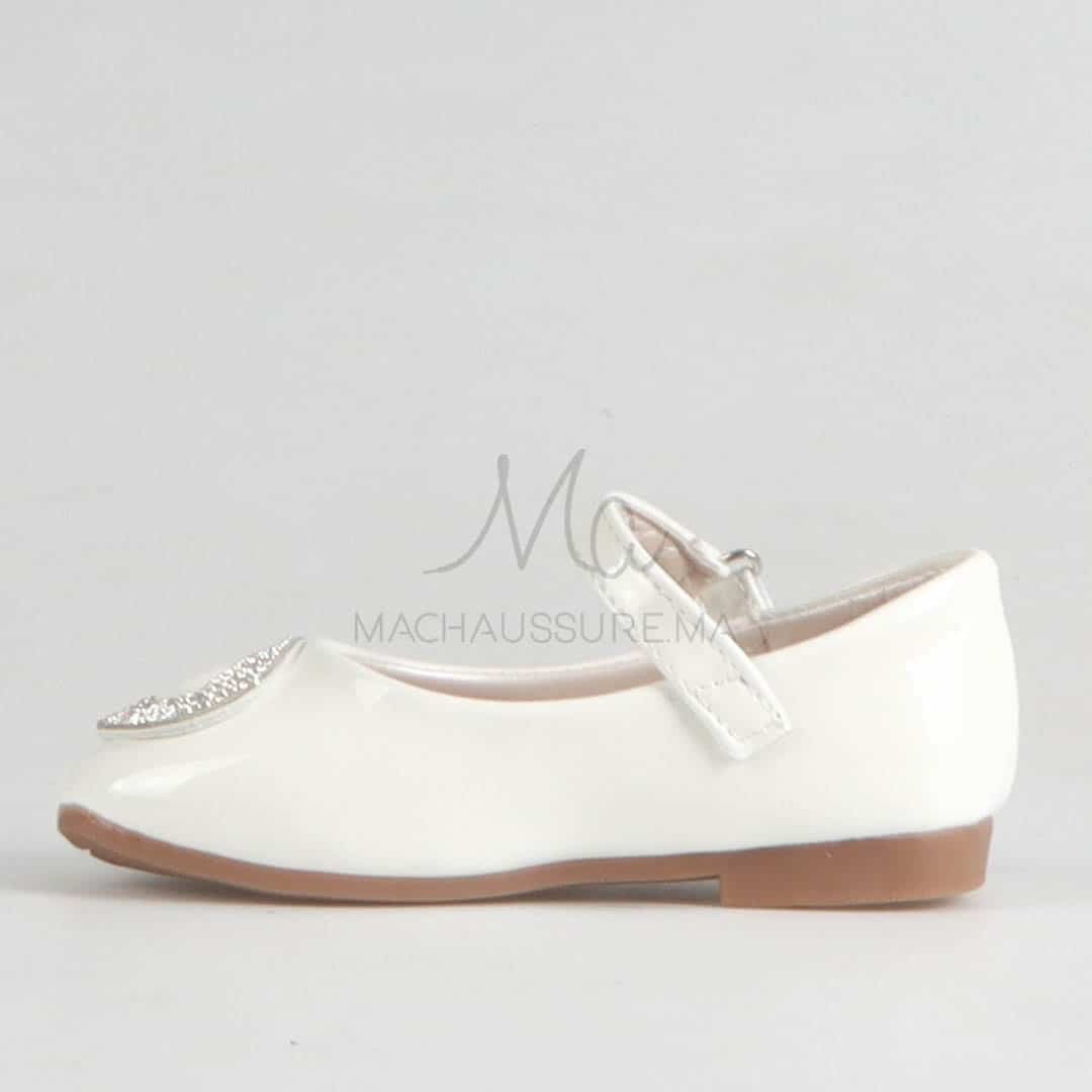 Johana - Ballerines pour fille en Blanc.