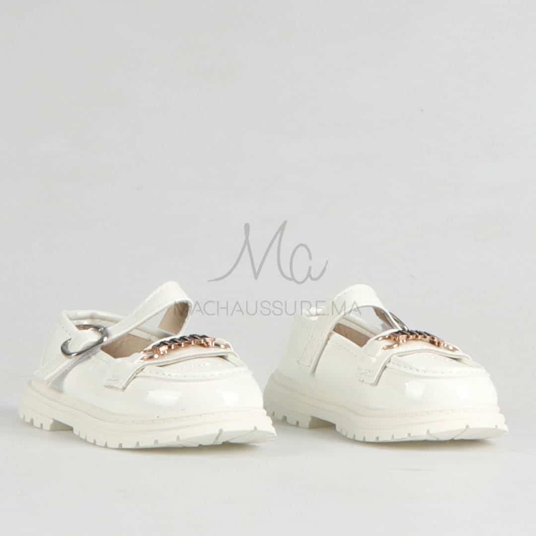 LENA - Ballerines pour fille en Blanc (21-25).