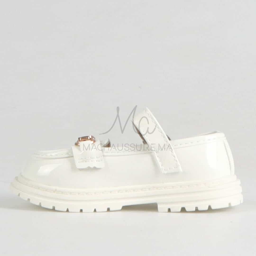 LENA - Ballerines pour fille en Blanc (21-25).