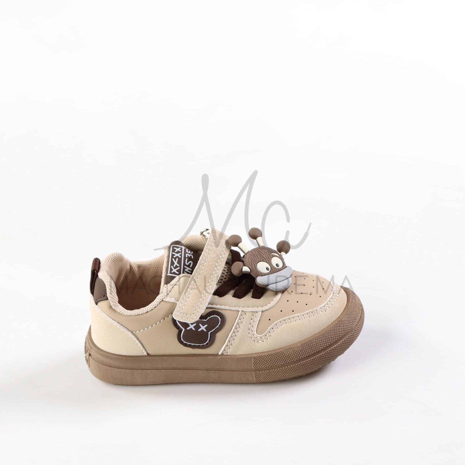 EdgeKick - Baskets enfants en Kaki.