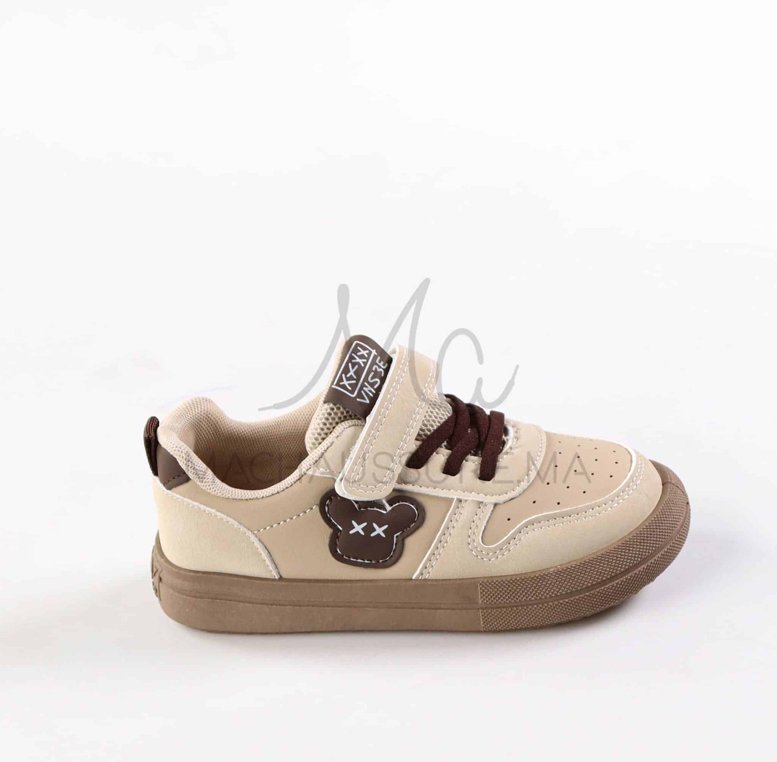 Kickster - Baskets enfants en Kaki.