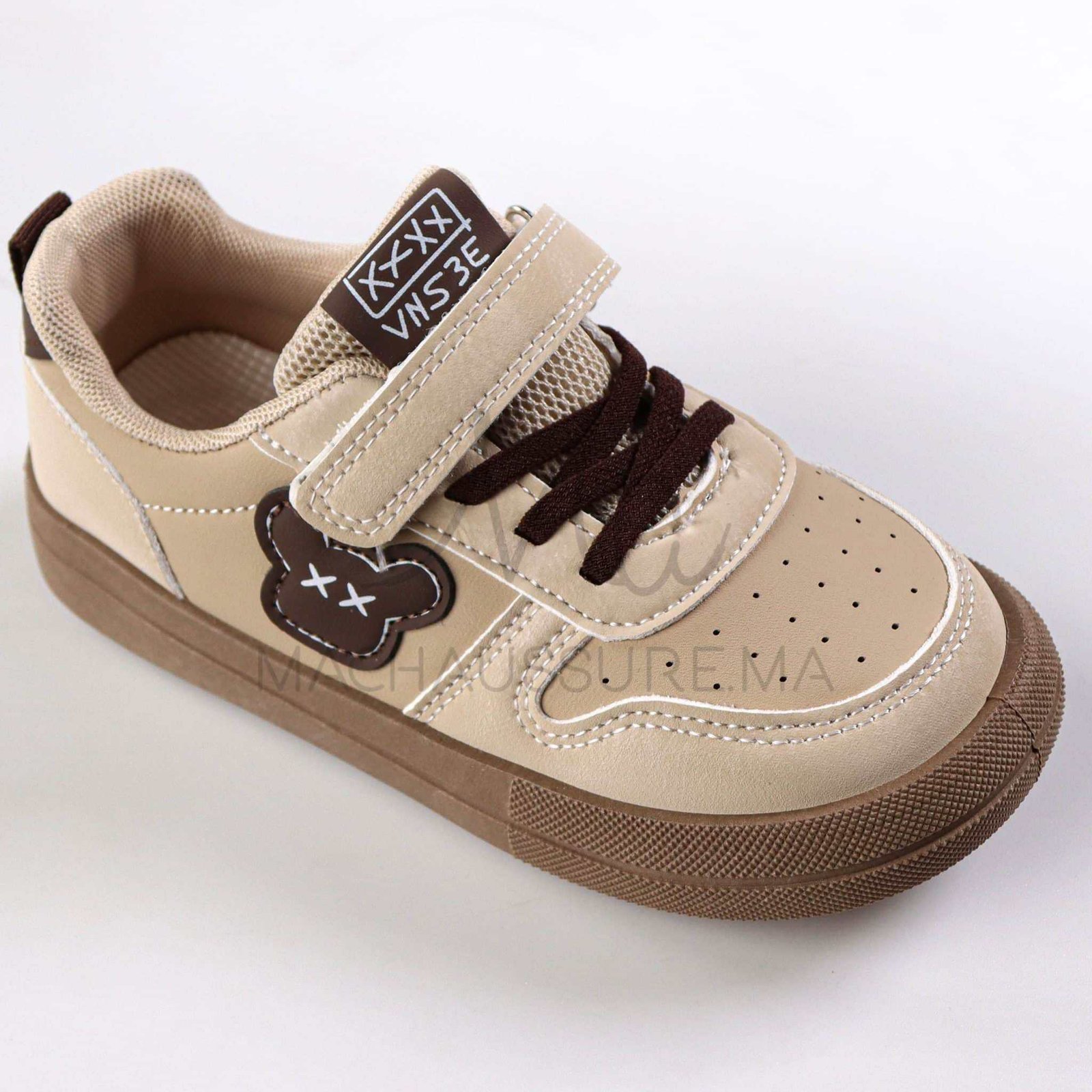 Kickster - Baskets enfants en Kaki.