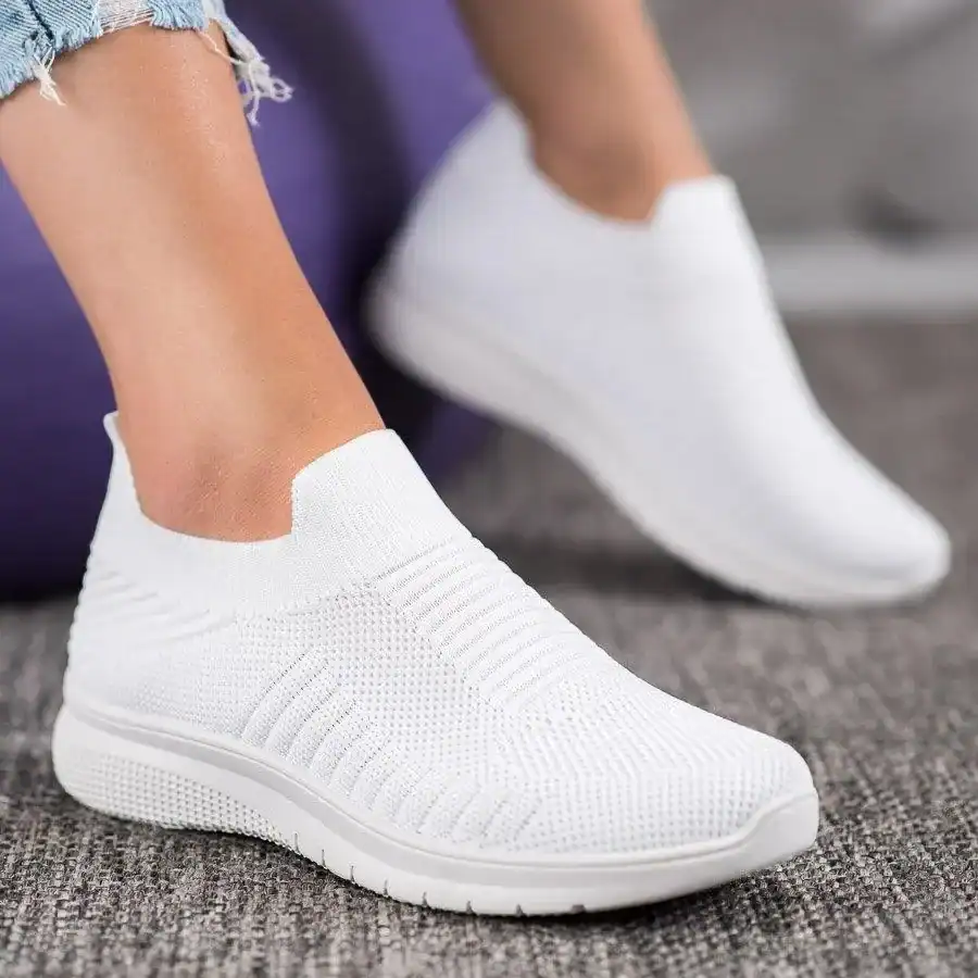 Spedy – Baskets Respirantes en Blanc.