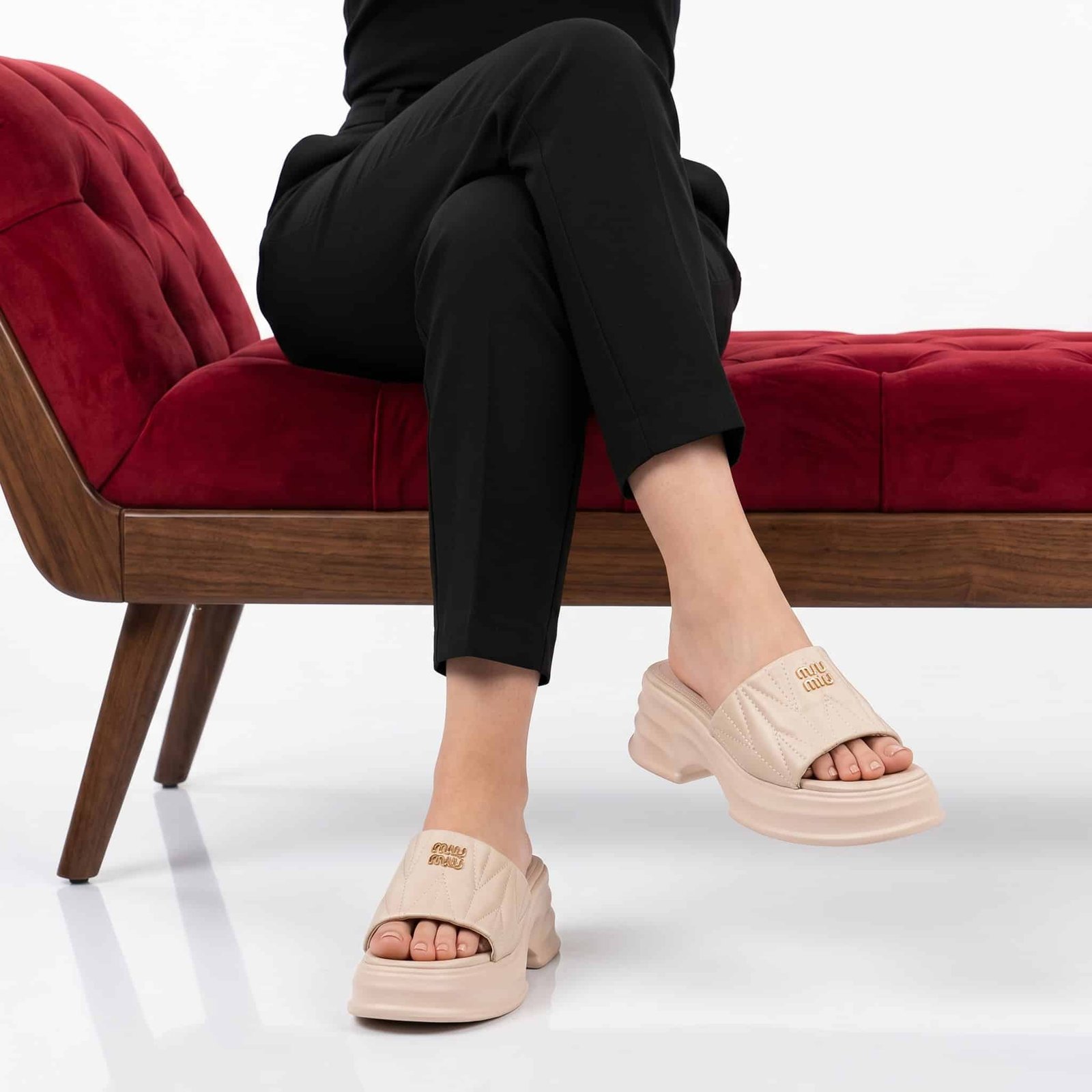 Fiesta – Sandales compensées en Beige.