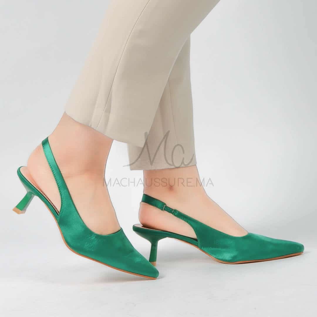 Béryl - Escarpins femmes en Vert.