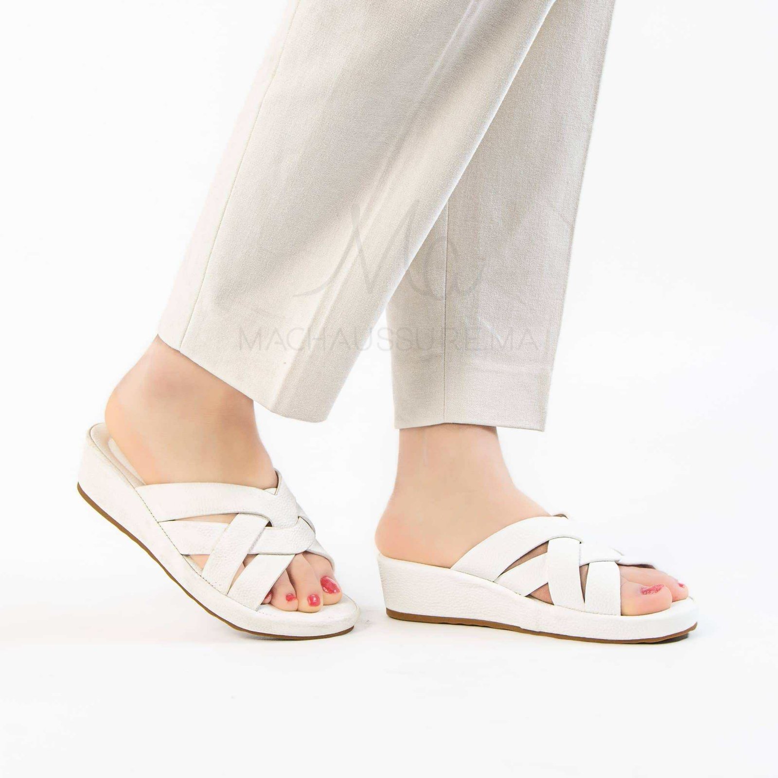 Josefina – Sandales confortables femmes en Blanc.