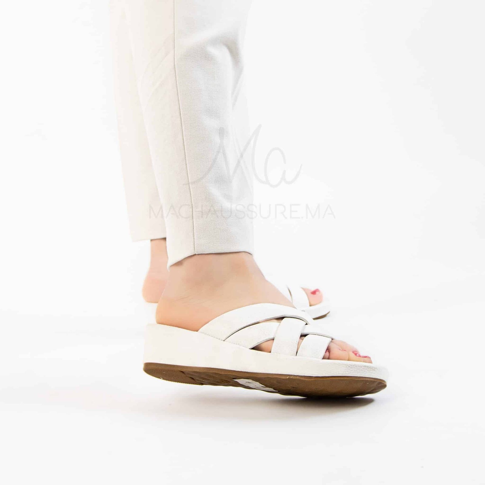 Josefina – Sandales confortables femmes en Blanc.
