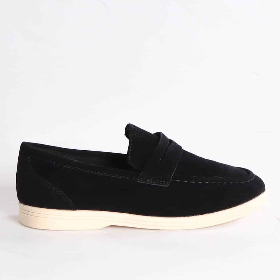 Wael – Mocassins Enfant en Noir.