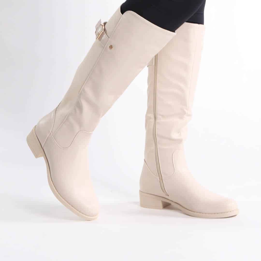 NOHA – Bottes Femmes en Beige.