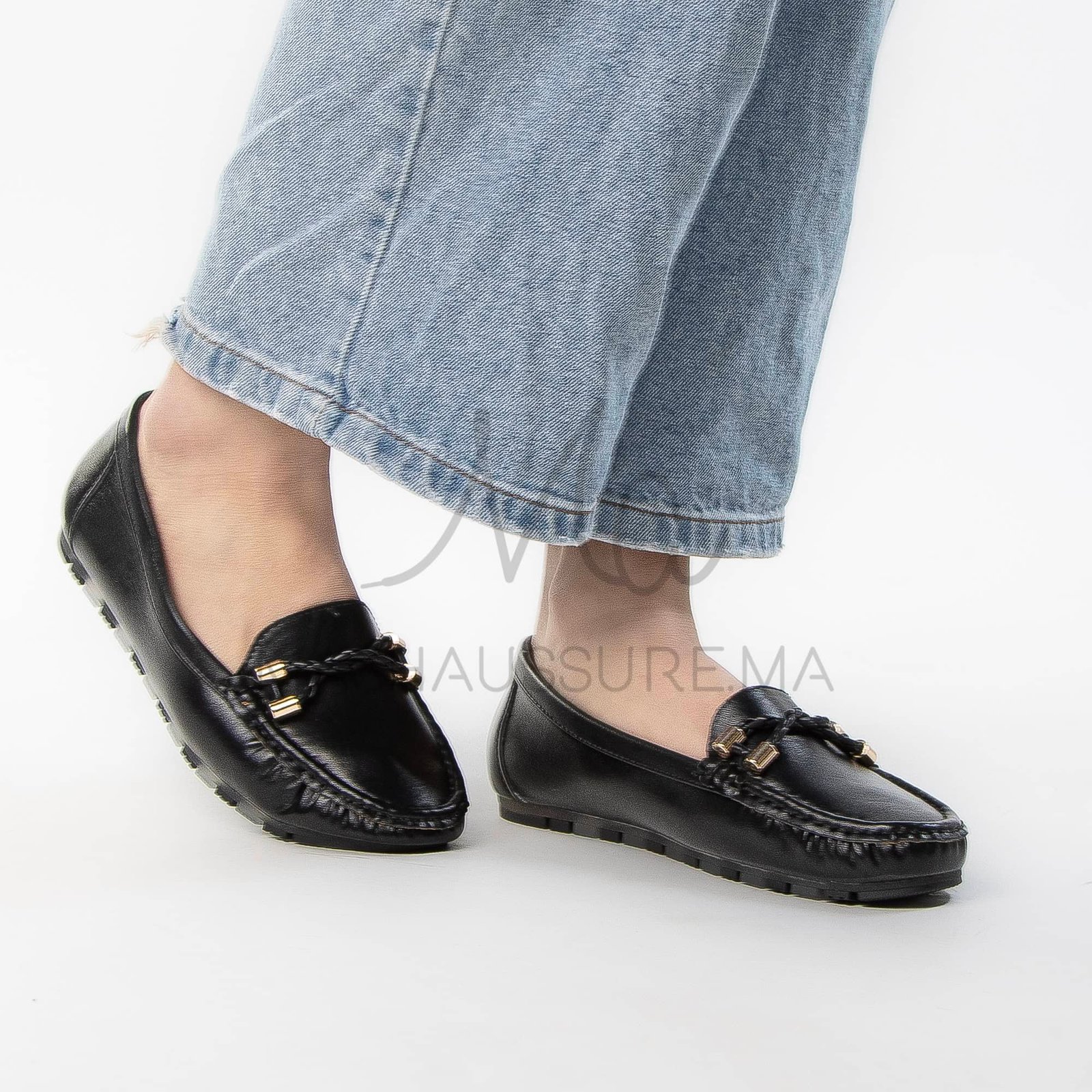 Firenze – Mocassins Femmes en Noir.